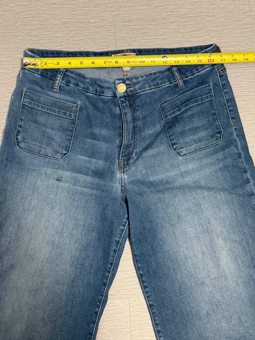 Kut From The Kloth Meg Wide Leg Jeans Women’s 14 High Rise Patch Pocket Stretch - Picture 6 of 14